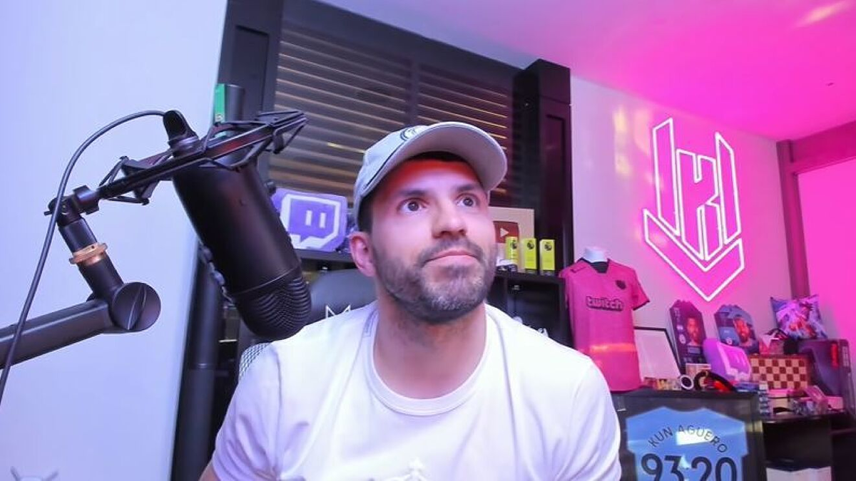 Sergio Agüero, ex futbolista y ahora streamer de Twitch.