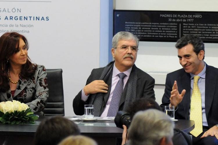 Cristina, De Vido y Randazzo, en una imagen de archivo (NA).