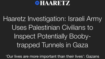 Israel utiliza palestinos como carne de cañón para investigar explosivos