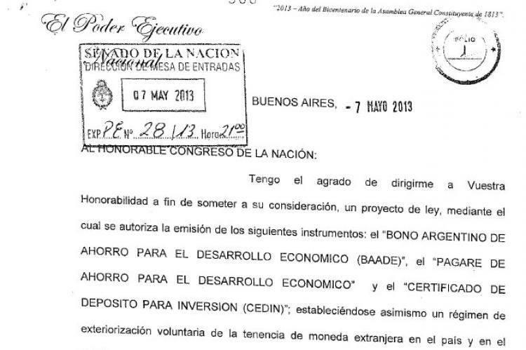 El proyecto de blanqueo de capitales, con una sola modificación para exceptuar a familiares de procesados en delitos tipificados en la ley de lavado.