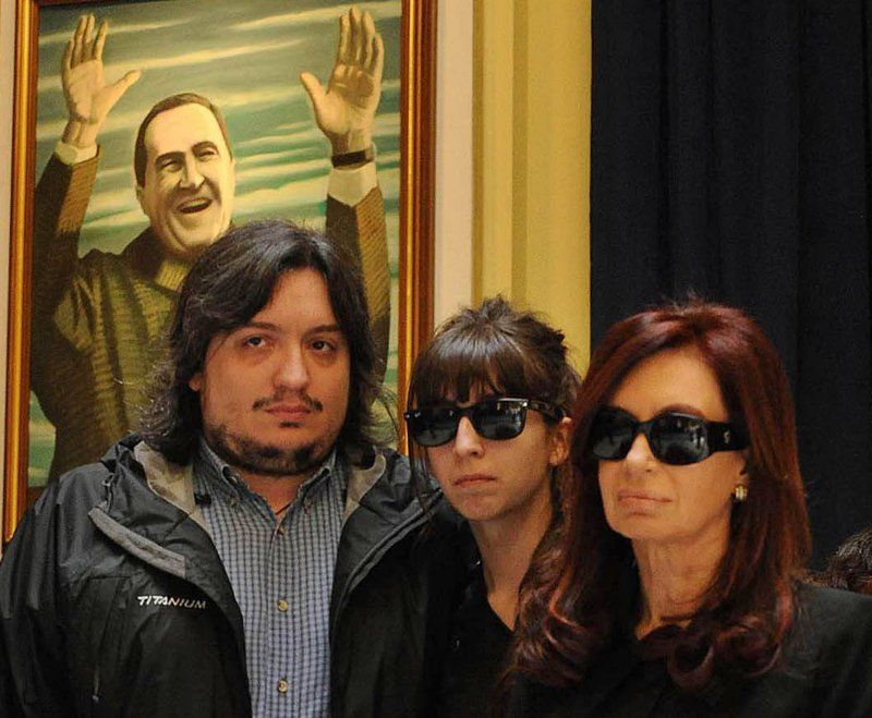 De izq. a der.: Máximo Kirchner, Florencia Kirchner y Cristina Fernández de Kirchner. Foto Presidencia