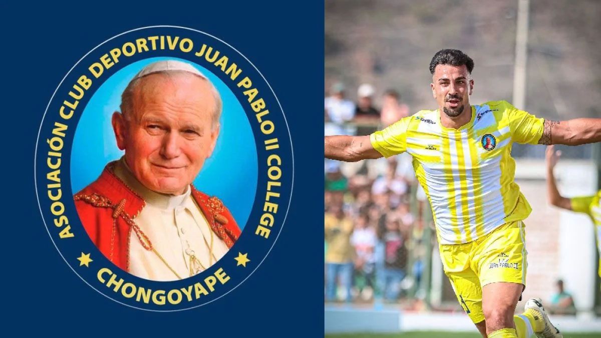 Juan Pablo II, club fundado en 2015, ascendió a la Liga 1 de la Primera División del Fútbol de Perú para envidia del Papa Francisco. Juan Pablo II, club fundado en 2015, ascendió a la Liga 1 de la Primera División del Fútbol de Perú para envidia del Papa Francisco.