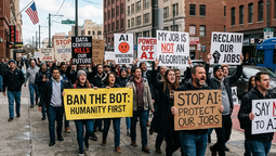 Protestas contra la IA crecen en Estados Unidos mientras aumentan los conflictos por centros de datos y consumo energético. Protestas contra la IA crecen en Estados Unidos mientras aumentan los conflictos por centros de datos y consumo energético.