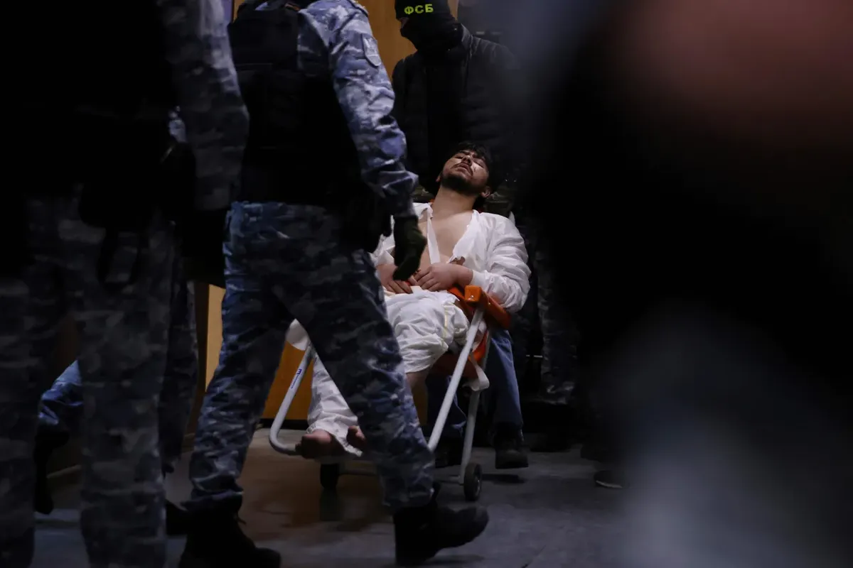Muhammadsobir Fayzov, otro de los terrorista del atentado en la sala de concierto de Rusia, ante el tribunal. Muhammadsobir Fayzov, otro de los terrorista del atentado en la sala de concierto de Rusia, ante el tribunal.