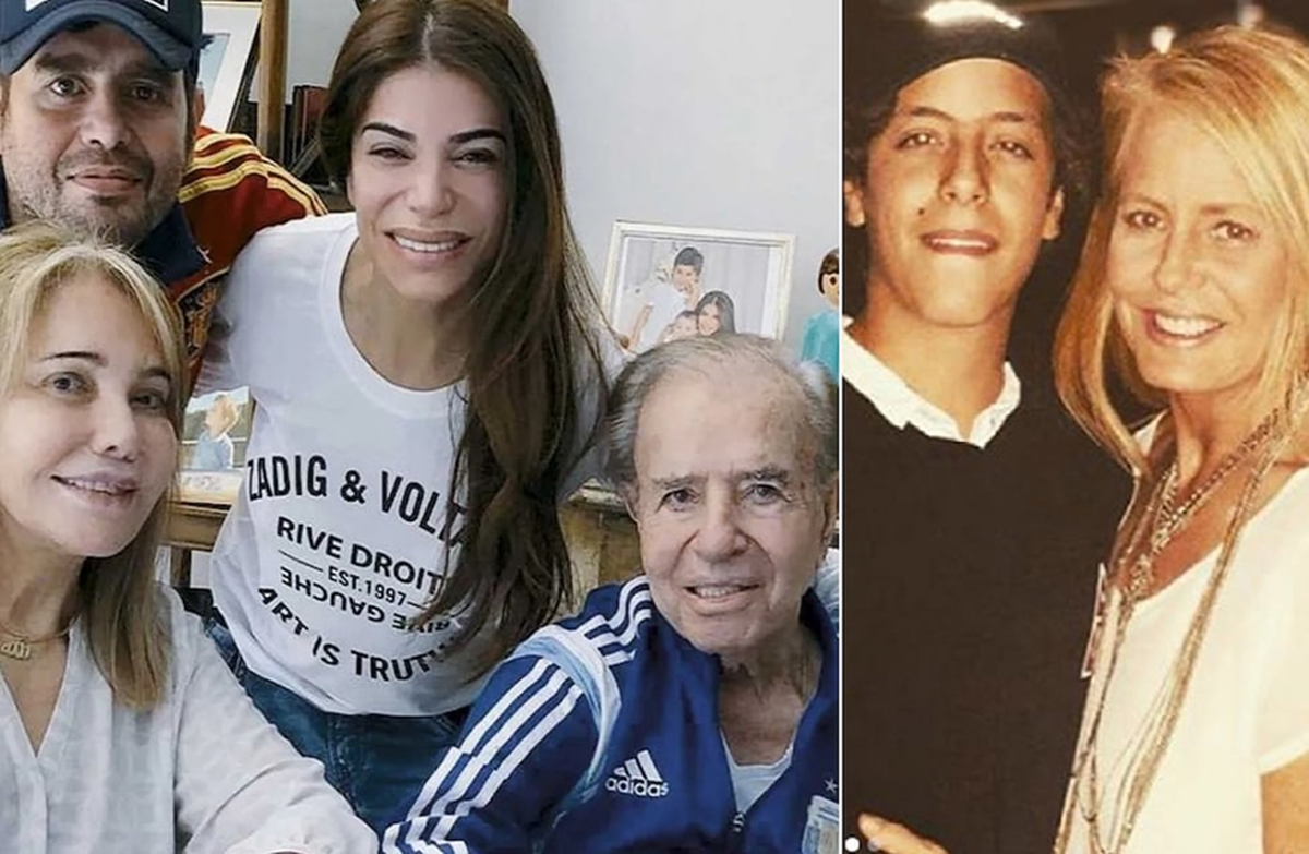 Carlos Menemm ex presidente de Argentina, con Zulema Yoma, Cecilia Bolocco y sus tres hijos: Zulemita, Carlos Nair y Máximo Carlos Menemm ex presidente de Argentina, con Zulema Yoma, Cecilia Bolocco y sus tres hijos: Zulemita, Carlos Nair y Máximo