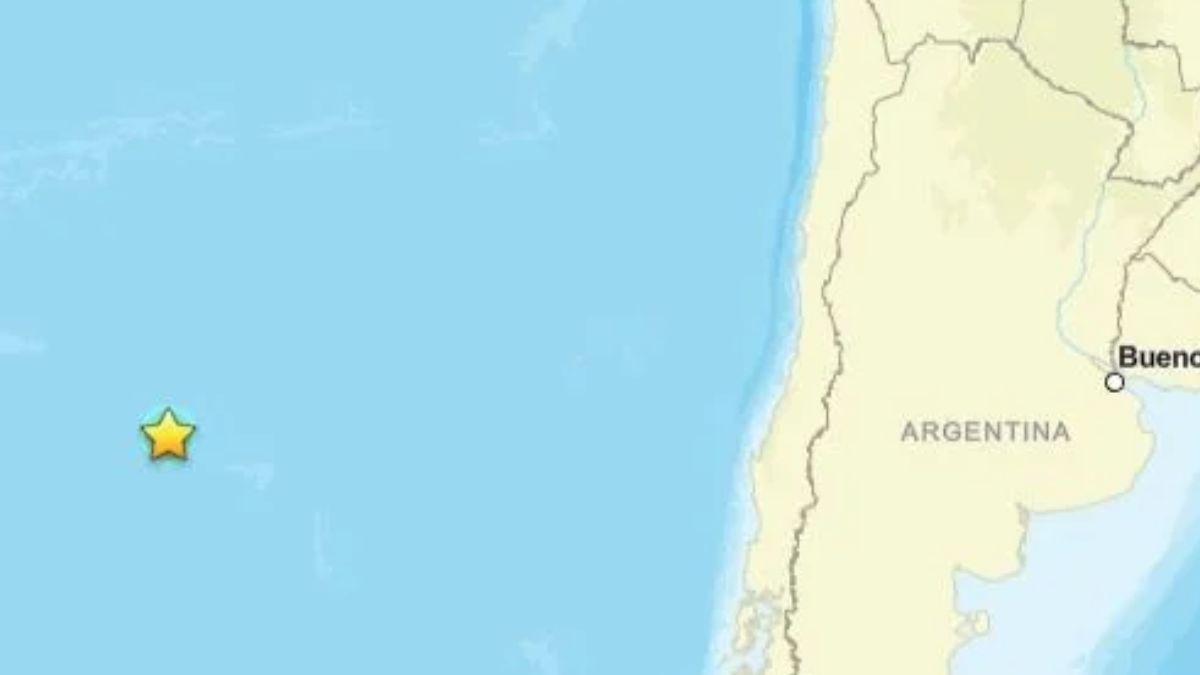 Donde ocurrió el sismo, según el USGS. Donde ocurrió el sismo, según el USGS.