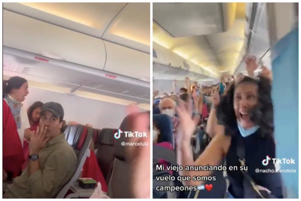 El cielo celeste y blanco, con festejos.