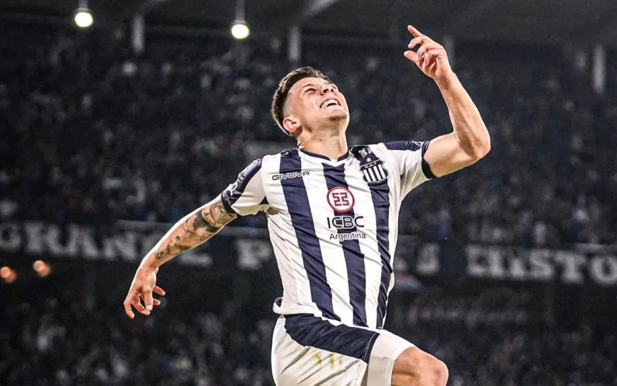 Rodrigo Garro, autor de los dos goles de Talleres a River