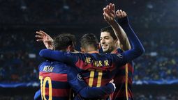 Luis Suárez, Lionel Messi y Neymar, en épocas del Barcelona