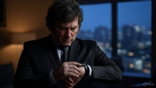 Javier Milei mira su reloj: es la hora de los gobernadores... Javier Milei mira su reloj: es la hora de los gobernadores...