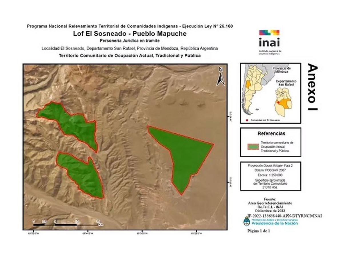 Las resoluciones anteriores también incluyeron mapas en los que se establecen los límites de las hectáreas cedidas a las comunidades mapuches.