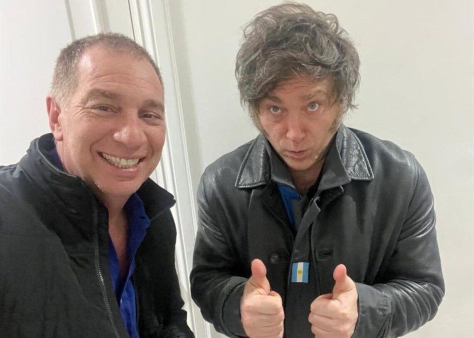 Diego Santilli y Javier Milei. Diego Santilli y Javier Milei.