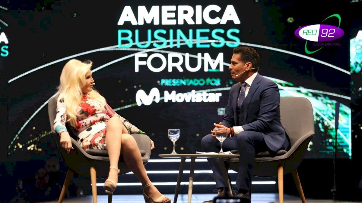 Susana Giménez durante el America Business Forum 2021.