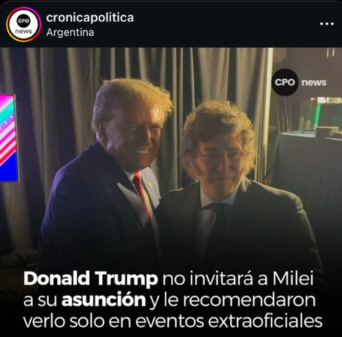 Los presidente no asisten a la asunción de Trump en Washington: Milei lo verá en Palm Beach, Miami Los presidente no asisten a la asunción de Trump en Washington: Milei lo verá en Palm Beach, Miami