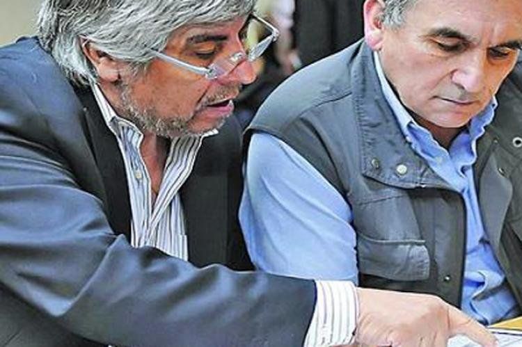 Hugo Moyano y Juan Carlos Schmid.
