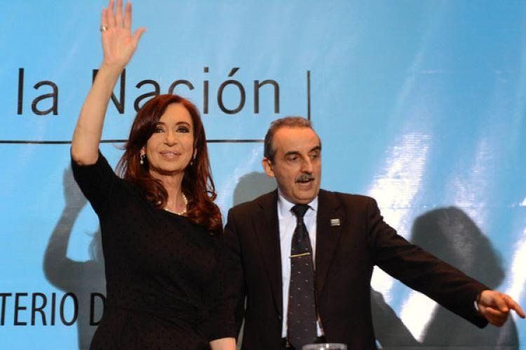 Cristina junto a Moreno, el pasado miércoles al lanzar oficialmente el plan Mirar para cuidar (Foto: NA)