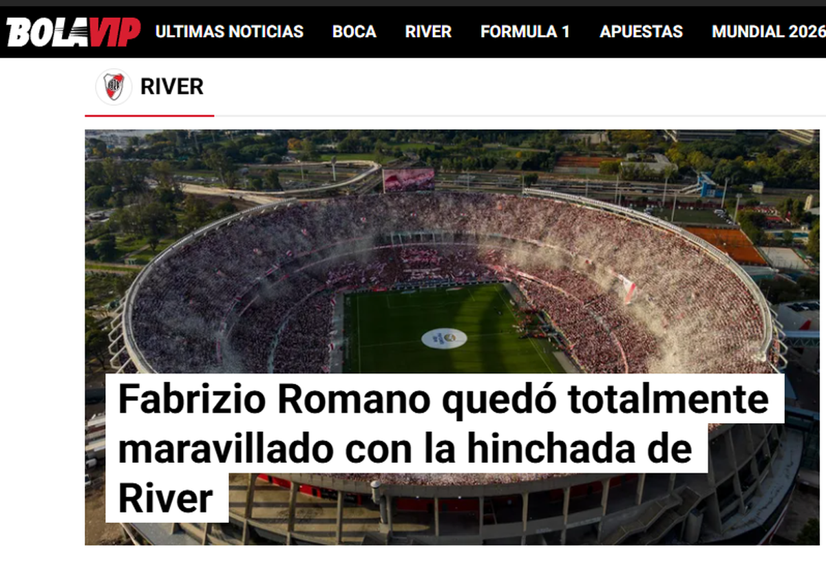 La nota de Bolavip La nota de Bolavip