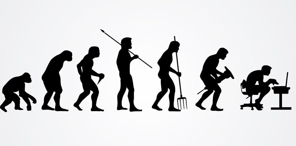 La evolución del trabajo humano. /Foto:Vexels.com