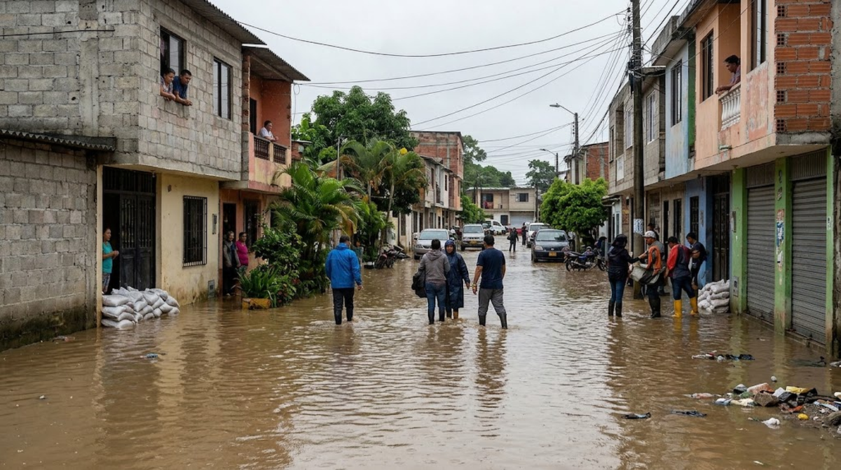 Los derrumbes bloquearon sectores de la v&iacute;a Al&oacute;ag&ndash;Santo Domingo y complicaron la circulaci&oacute;n.