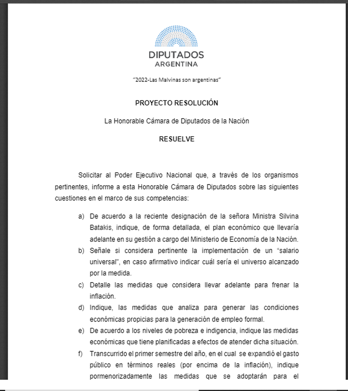 Imagen el proyecto impulsado por JxC.