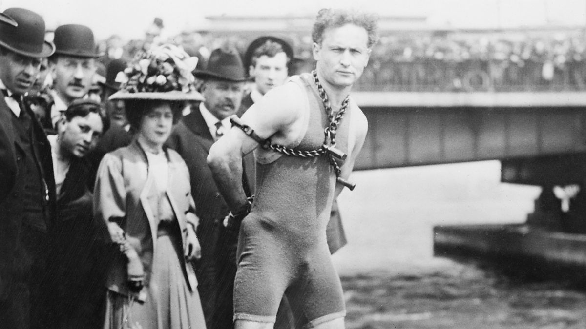 Artista del escape Harry Houdini.