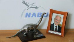 altText(Dinosaurio 2014 a Exxon, por el fracking (shale))}