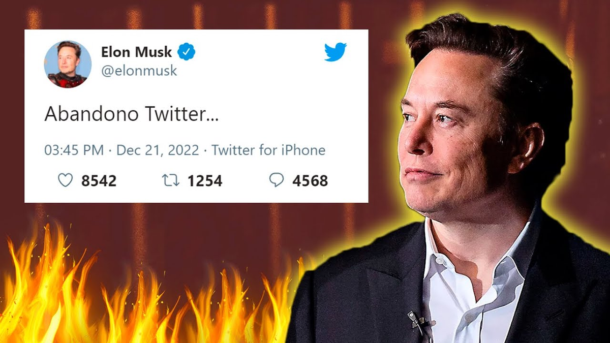 Elon Musk tuvo un año muy agitado. Por cierto, no, no abandonó Twitter. Fue una broma de él.