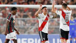 River tuvo una ayudita del árbitro, le ganó 2-0 al Fluminense (Foto: Noticias Argentinas)