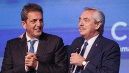 Eran días de sonrisas entre Sergio Massa y Alberto Fernández