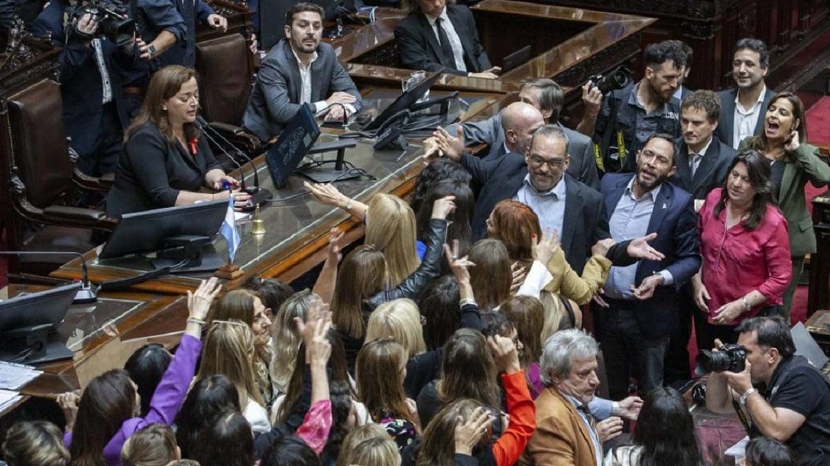 Diputados oficialistas y opositores en la escandalosa sesión del 1ro de diciembre de 2022