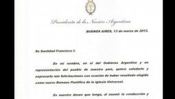 altText(Reaccionó Cristina: Carta al papa Francisco)}