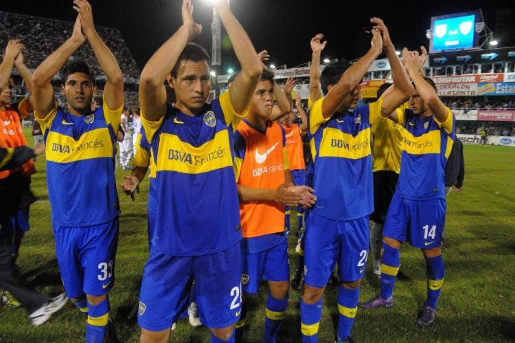 Boca Juniors empato 2 a 2 a Atlético Rafaela en el estadio Monumental santafecino, por la 13ra. fecha del torneo Clausura de fútbol de primera división. Foto: Luis Cetraro/Télam (06/05/2012).