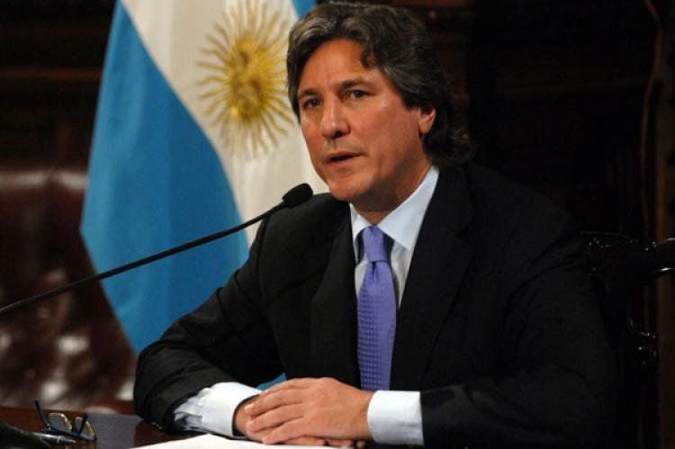 Amado Boudou el día que embistió contra Esteban Righi (todavía era Amado...).
