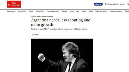 Otra vez The Economist le apuntó a Milei: 