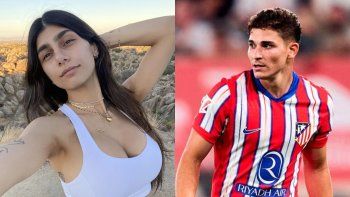 Mia Khalifa y Julián Álvarez. Mia Khalifa y Julián Álvarez.