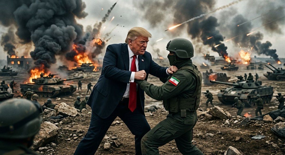 El presidente de Estados Unidos en guerra con Irán.