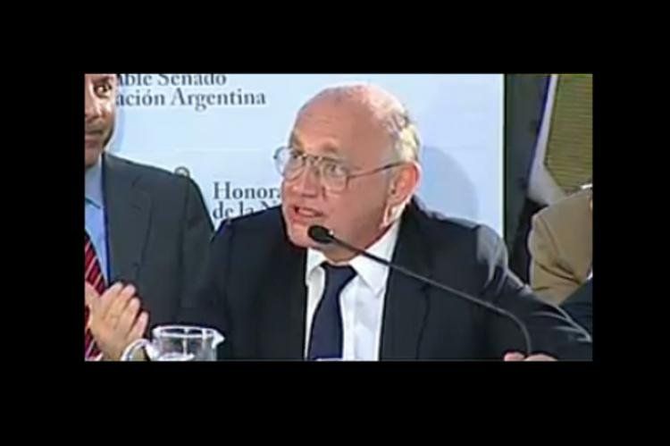 Héctor Timerman, en su presentación este miércoles en el Senado.