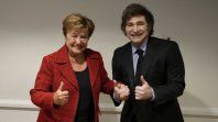 Javier Milei y la titular del FMI, Kristalina Georgieva. Javier Milei y la titular del FMI, Kristalina Georgieva.