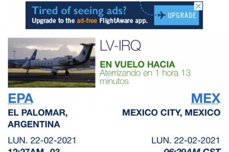 Gulfstream V - LV-IRQ, Lionel Messi (FlyZar)