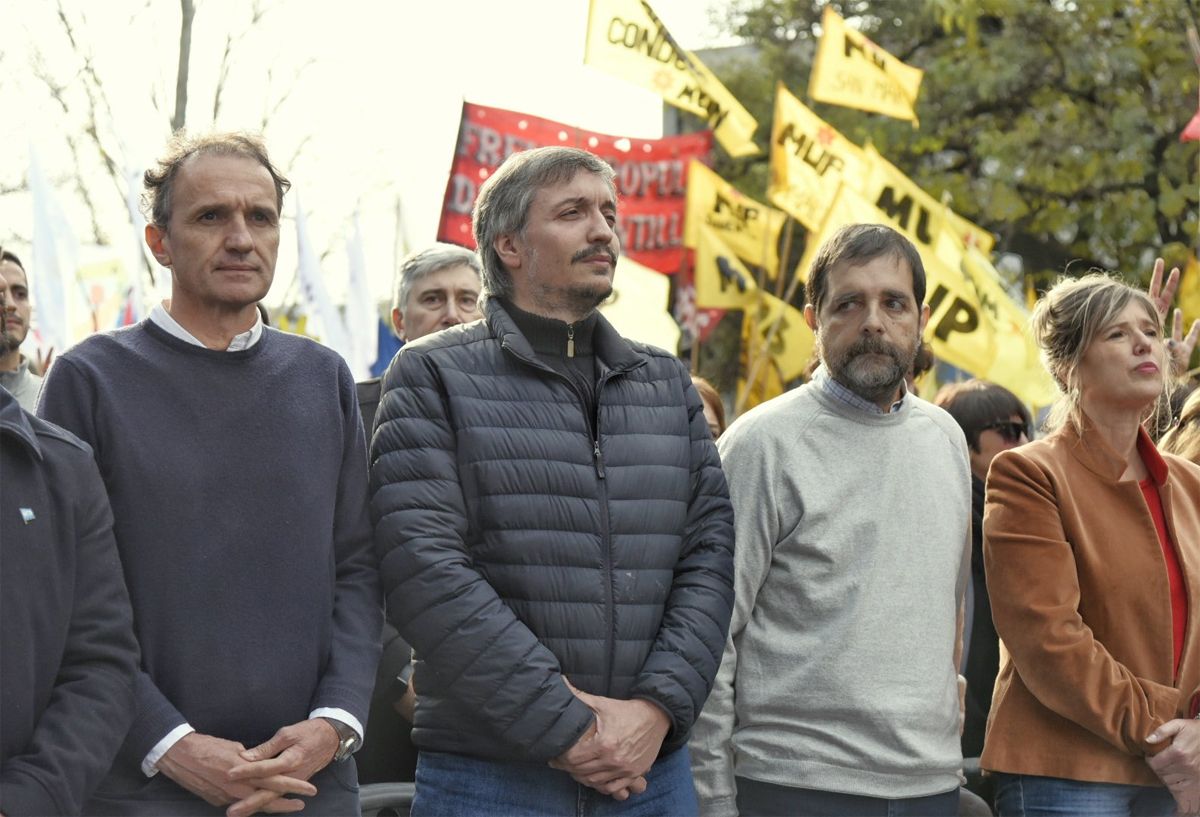 Máximos Kirchner, en San Martín junto a Katopodis, un ministro del albertismo.