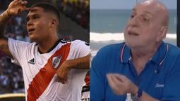 Horacio Pagani explotócontra vuelta de Juan Fernando Quintero a River y disparó a los gritos: “Sefueron a la B”. (Foto: Gentileza: River Plate/TyC Sports)