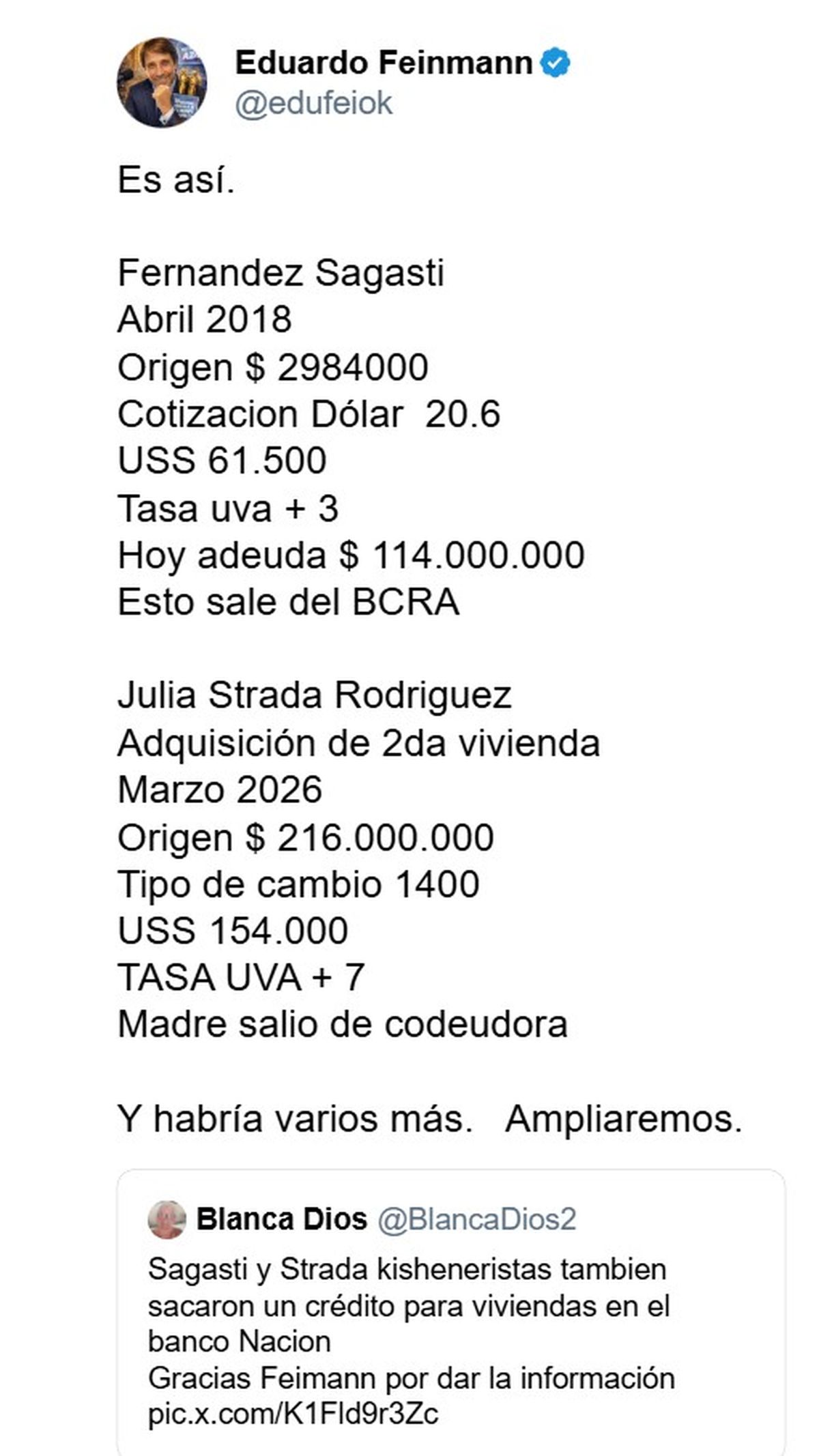 Tras un tuit de Feinmann, Luis Caputo ironizó, instalando que incluso los políticos opositores validan el modelo económico. Tras un tuit de Feinmann, Luis Caputo ironizó, instalando que incluso los políticos opositores validan el modelo económico.