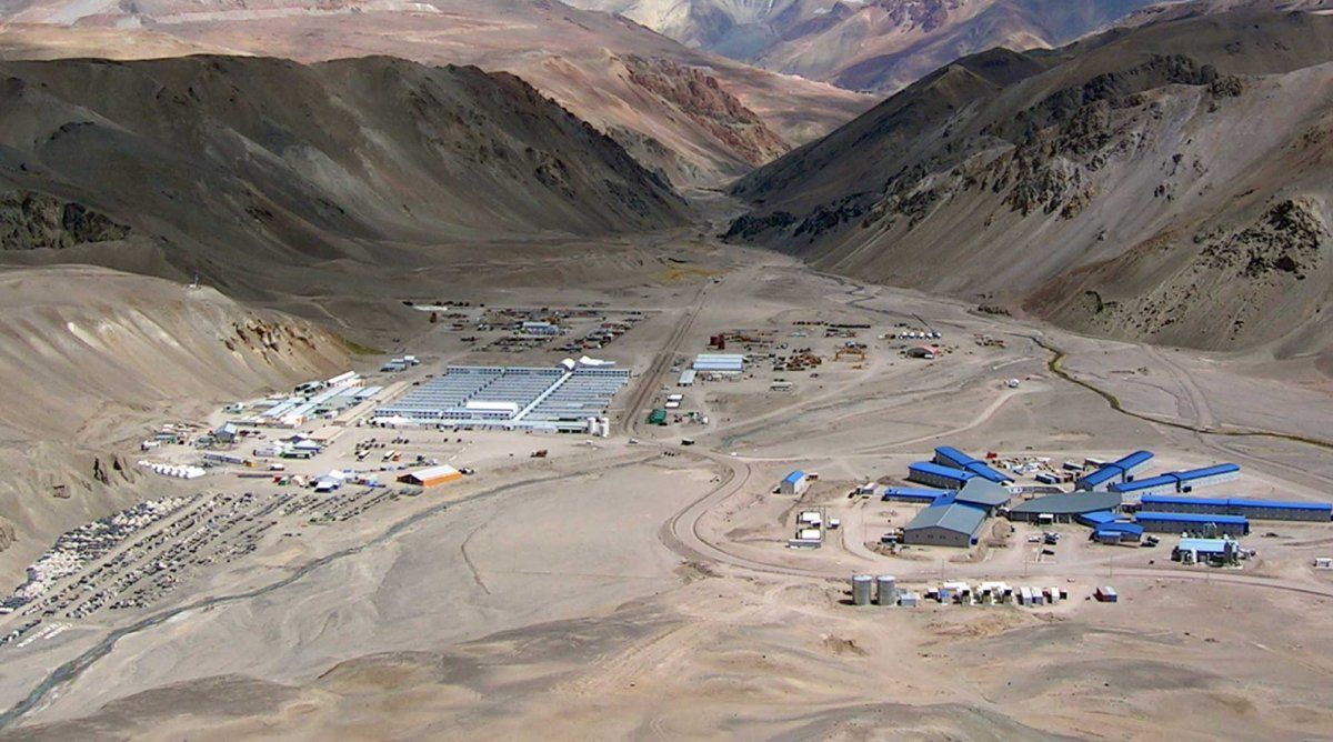 Instalaciones de la Barrick Gold en San Juan.