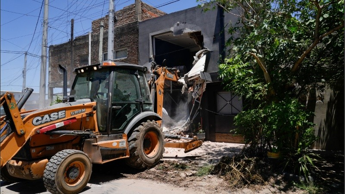 Uno de los domicilios derrumbados. (Fuente: Rosario 3) Uno de los domicilios derrumbados. (Fuente: Rosario 3)
