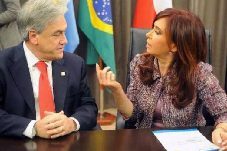 Sebastián Piñera y Cristina Fernández.