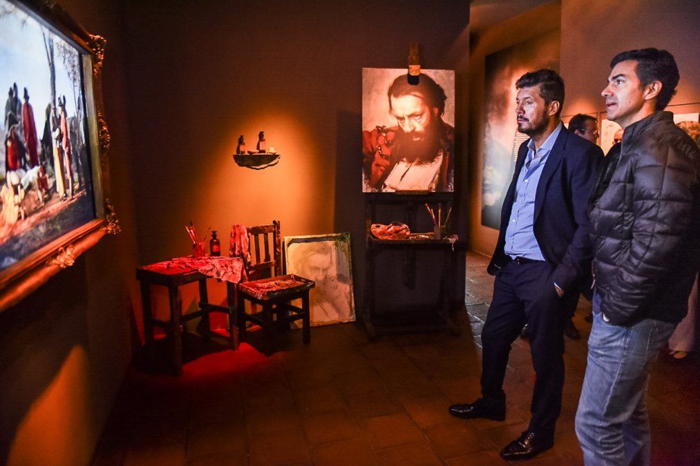 Urtubey y Tinelli en el Museo Guemes