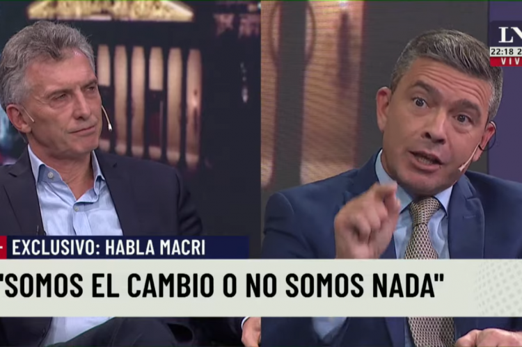 El ex presidente, Mauricio Macri, protagonizó un tenso cruce con el periodista Pablo Rossi.