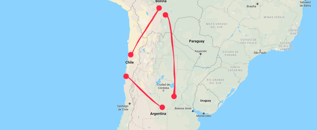 El Tri&aacute;ngulo del Litio hace referencia a la zona ubicada en el l&iacute;mite de Bolivia, Chile y Argentina.