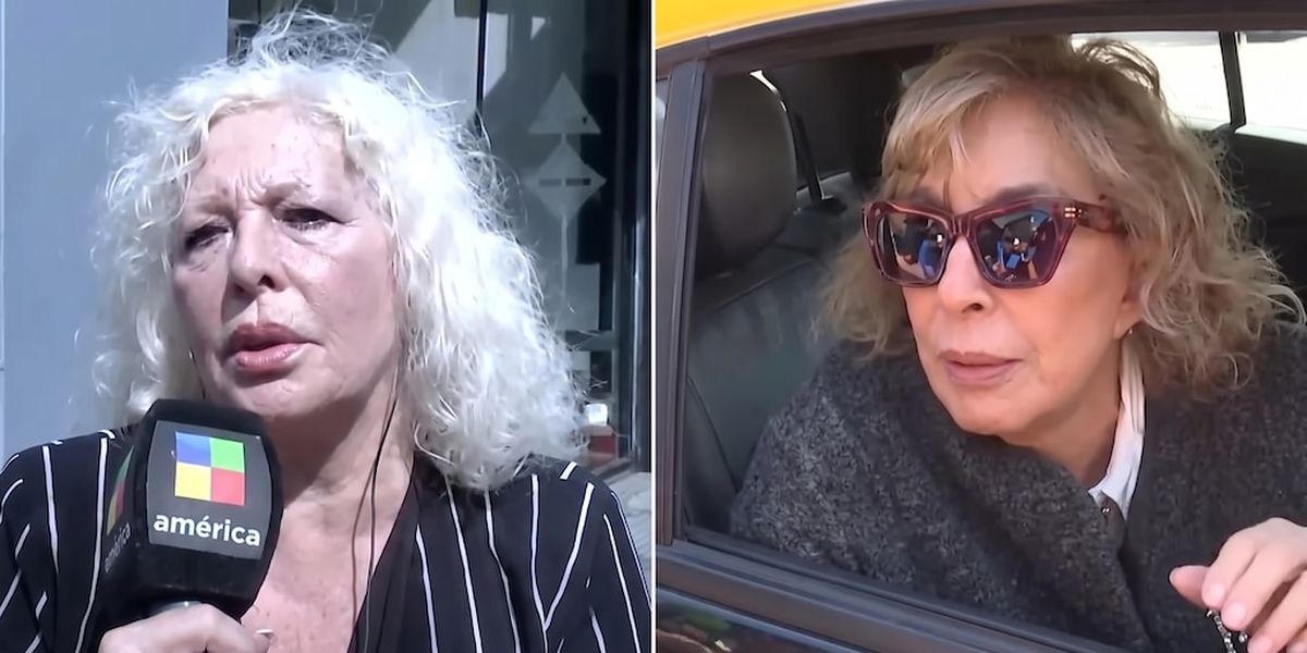 Luisa Albinoni en Intrusos, defendiendo a Jorge Porcel.
