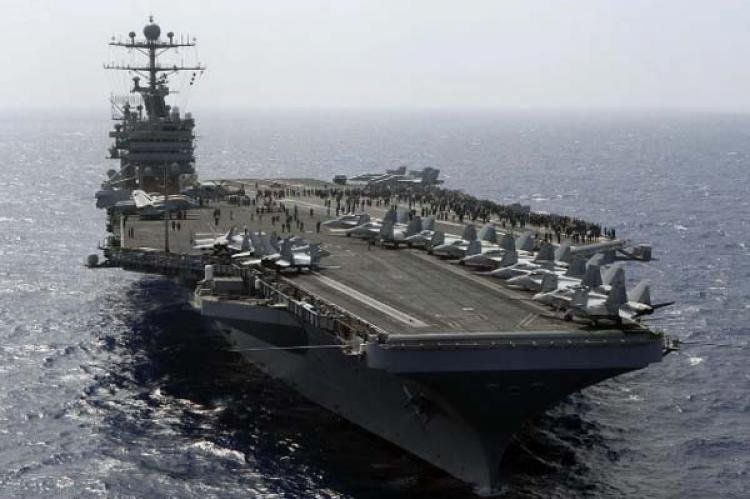 El portaaviones Abraham Lincoln.